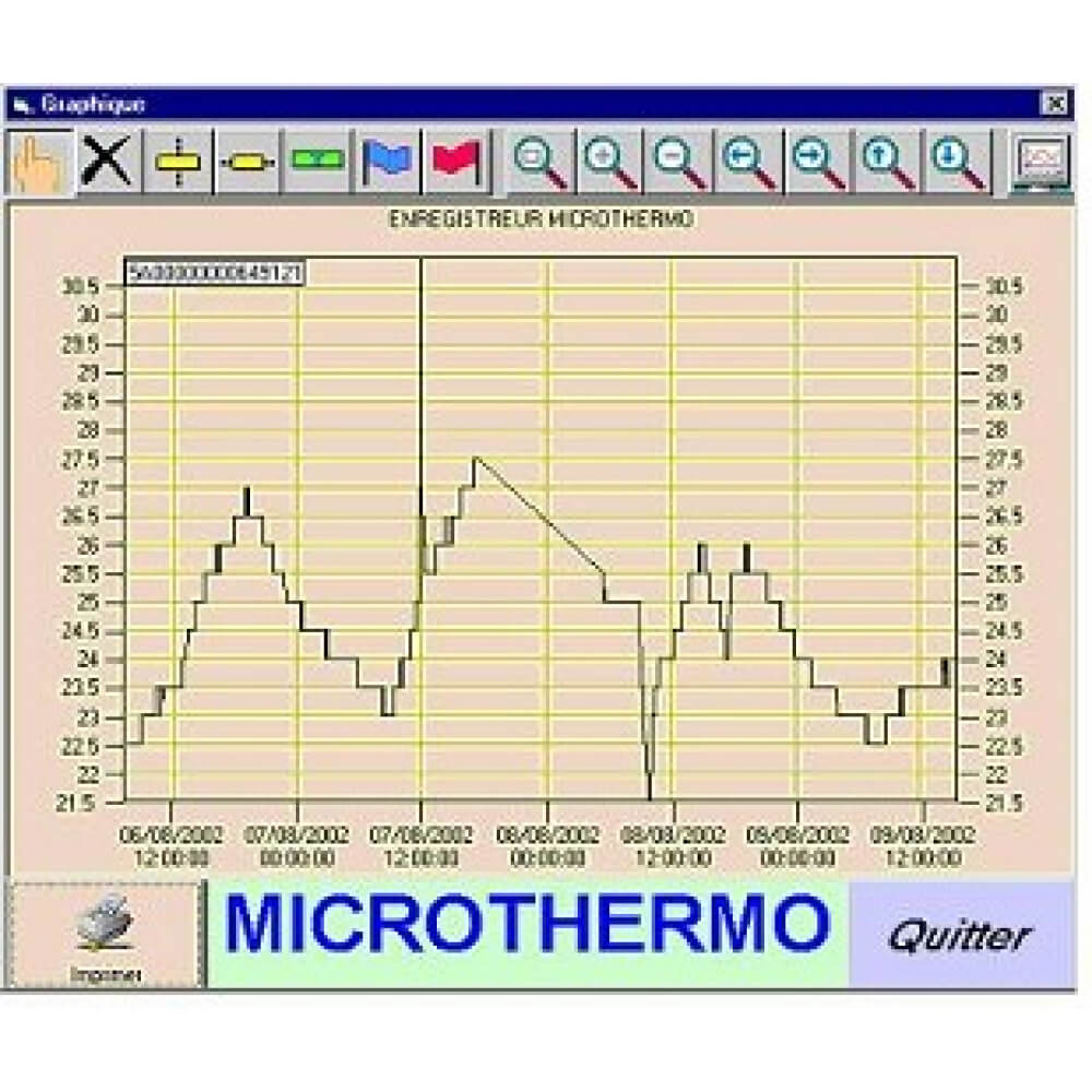 Capture d'écran de la gestion d'un microthermo